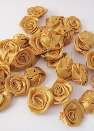 Розы искусственные для рукоделия и творчества декоративные пришивные / цвет коричневый / 25 мм2 фото