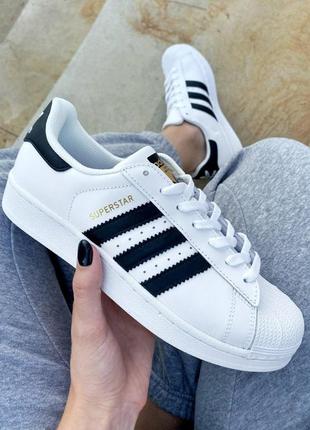 Adidas superstar black/white 36