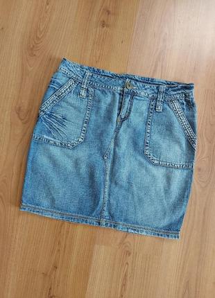 Джинсовая юбка из легкого денима, джинсовая юбка мини denim co, p. 38