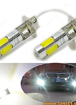 Авто-лампы h3 5 cob led 6000k светодиодные лампочки для авто лучше за галогеновые и ксеноновые
