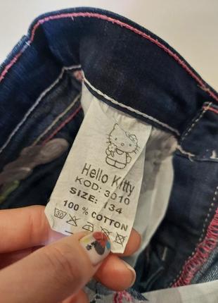 Джинсы hello kitty темно-синий деним 9 лет 8