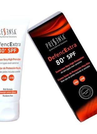 Pressensa defencextra 80+ spf cream — сонцезахисний крем-ip з високим рівнем захисту 50 мл