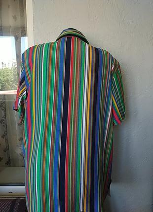 Чудова, приємна сорочка в смужку з коротким рукавом.3 фото