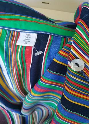 Чудова, приємна сорочка в смужку з коротким рукавом.5 фото