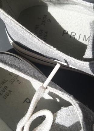 Серебристые кеды на высокой подошве convers primark 32/33 размер