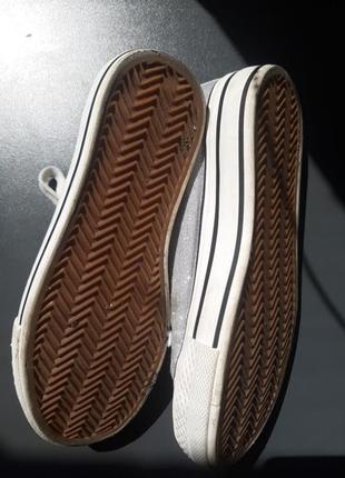 Серебристые кеды на высокой подошве convers primark 32/33 размер