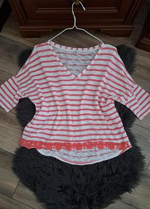 Блуза оверсайз в полоску