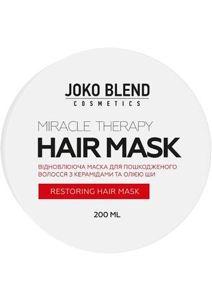 Восстанавливающая маска для поврежденных волос joko blend