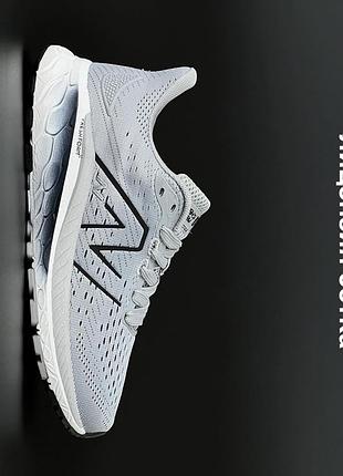 Легкие дышащие кроссовки new balance fresh foam x 860 grey white текстильное кроссовкиower беланс х 860 серое, чёрное