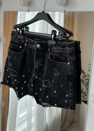 Джинсовая мини юбка zara