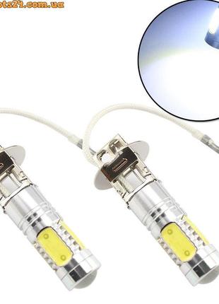 Авто-лампы h3 5 cob led 6000k светодиодные лампочки для авто лучше за галогеновые и ксеноновые