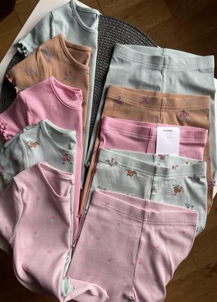 Літній костюм на дівчинку george футболка + шорти велосипедки 2/3, 3/4 роки