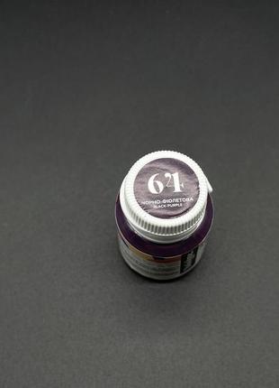 Акрилова фарба глянцева насичена 20 мл чорно-фіолетова для творчості та рукоділля4 фото