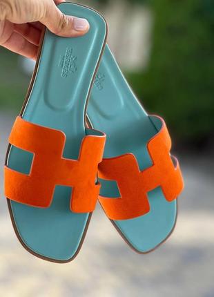 Шльопанці в стиле hermes oran люкс