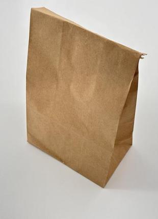 Бумажный пакет без ручек крафтовый для упаковки 150 × 90 × 280 мм2 фото
