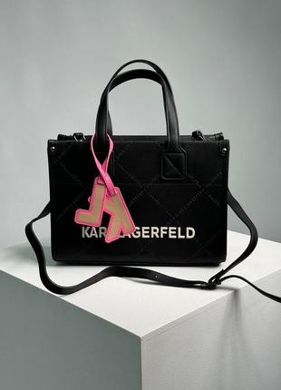 Karl lagerfeld k/skuare embossed large tote bag1 фото