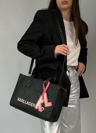 Karl lagerfeld k/skuare embossed large tote bag5 фото