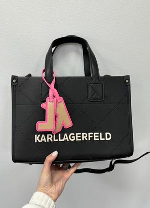 Karl lagerfeld k/skuare embossed large tote bag6 фото