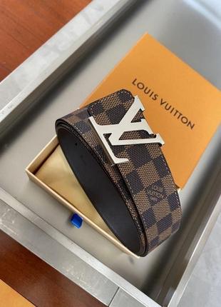 Шкіряний ремінь в стилі louis vuitton
