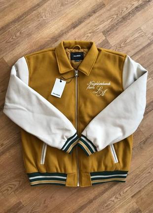 Фетровая куртка с вышивкой pull &amp; bear (р. l)