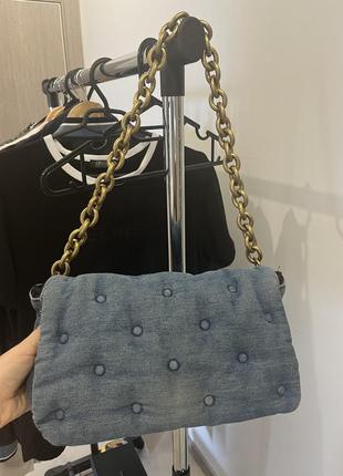 Джинсова сумка zara 2