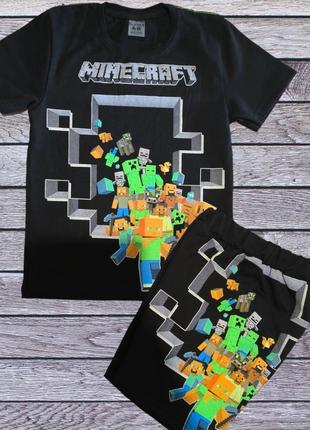 Літній костюм майнкрафт minecraft для хлопчика, малюнок світиттся у темряві