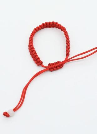 Браслет плетений червоний на затягуванні заготовки під браслети без карабіна фурнітура для творчості