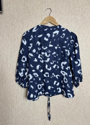 Стильная рубашка, рубашка, блуза из натурального льна marks & spencer, новая4 фото