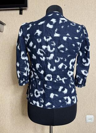 Стильная рубашка, рубашка, блуза из натурального льна marks & spencer, новая5 фото
