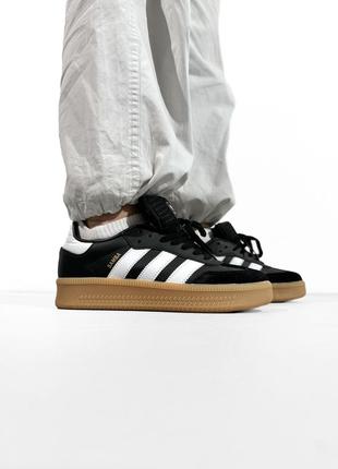 Adidas samba xlg black gum 371 фото