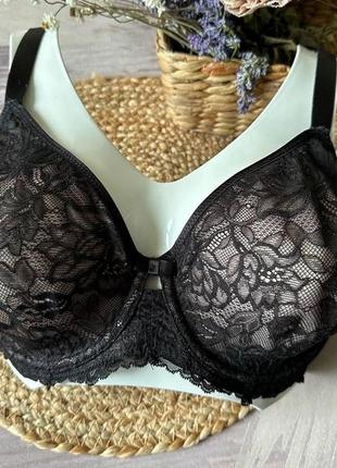 Черный/бежевый бюстгальтер d lanny mode без поролона для большой груди