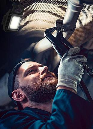 Металлический мини фонарик аккумуляторный на магните с открывашкой, яркий led...