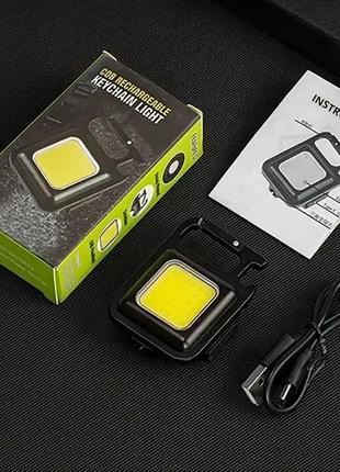 Металлический мини фонарик аккумуляторный на магните с открывашкой, яркий led...