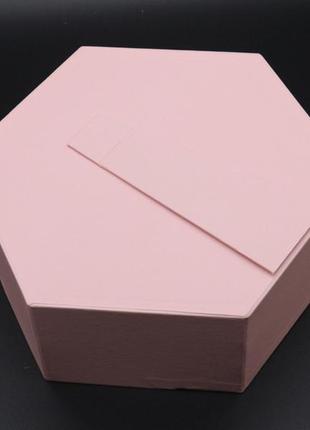 Коробки подарункові для квітів з ніжкою колір рожевий. 22х9м4 фото