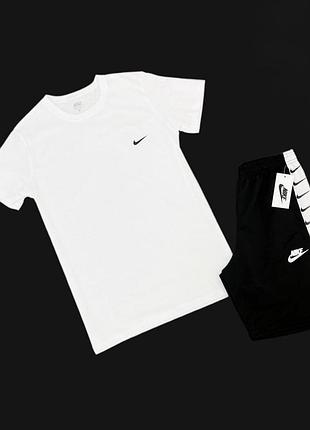 Літній чоловічий комплект nike футболка + шорти