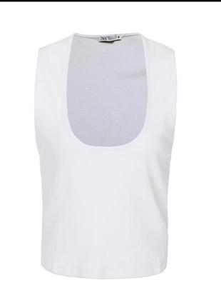 Майка топ в рубчик zara этикетка