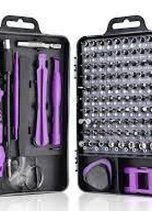 Набор мини прецизионных отверток 115 в 1 для ремонта электроники, компактный, многофункциональный.