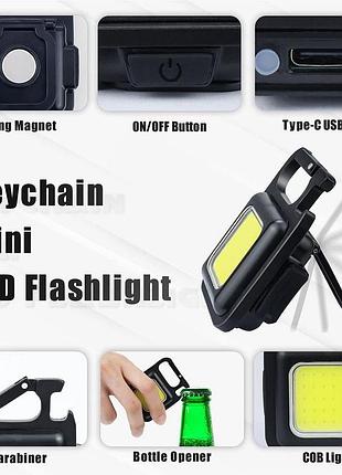 Мини фонарик светодиодный водонепроницаемый, светодиодный лед фонарик аккумуляторный...