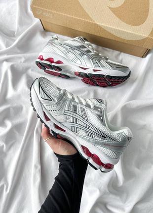 Женские кроссовки asics gel kayano 14 'pure silver red'