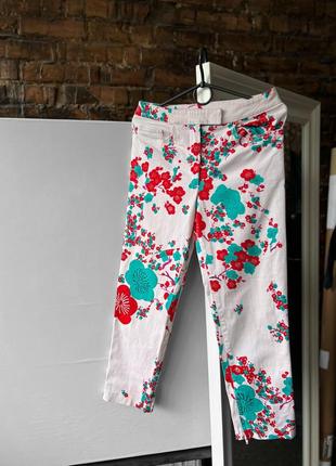 Kenzo jeans women's premium floral cotton elastane trousers pants pockets женские, премиальные брюки, брюки