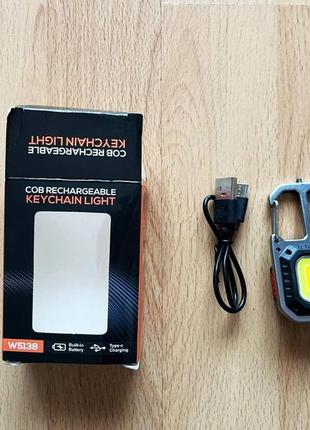 Мини фонарик светодиодный водонепроницаемый, светодиодный лед фонарик аккумуляторный портативный cob матрицей