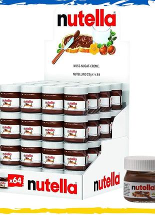 Мини шоколадно-ореховая паста nutella mini 25г. паста нутелла маленькая.  25г х 64 шт упаковки1 фото