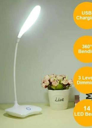 Лед светильник настольный с сенсорным выключателем, мощная яркая лампа настольная...