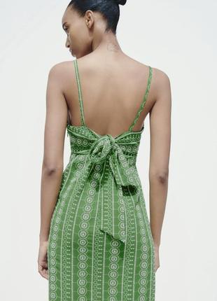 Платье платье платье платье сарафан вышивка в цветочный принт zara7 фото