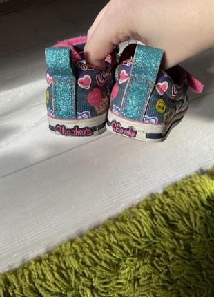 Кеды кроссовки с мигалками skechers девчачьи, для девушки хайтопы, мокасины3 фото