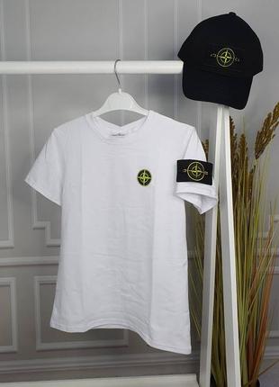Футболка та кепка stone island для хлопчика підлітка