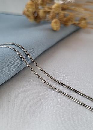 Срібний ланцюжок панцир 45 см срібло 925 проби родоване 2.39г pd40rod