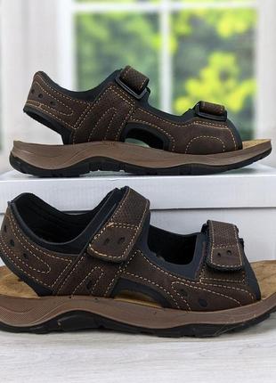 Сандалії босоніжки чоловічі inblu на липучках коричневі 3752