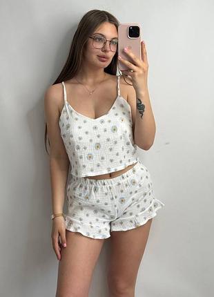 Обольстительная летняя пижама из натуральной ткани ❤️‍🔥
