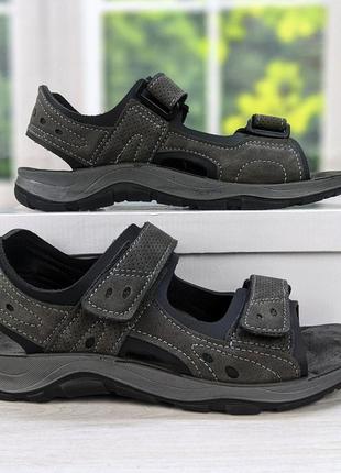 Сандалії босоніжки чоловічі inblu на липучках сірі 3752